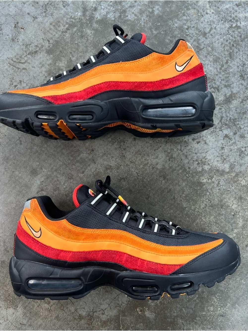 Nike Air Max 95 University Gold Red Size 12 Suede Retro Streetwear - Picture 4 of 8